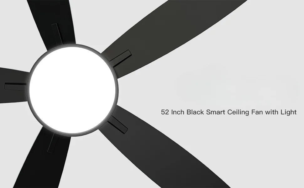 52 Inch Smart Ceiling Fan, Compatible with Alexa