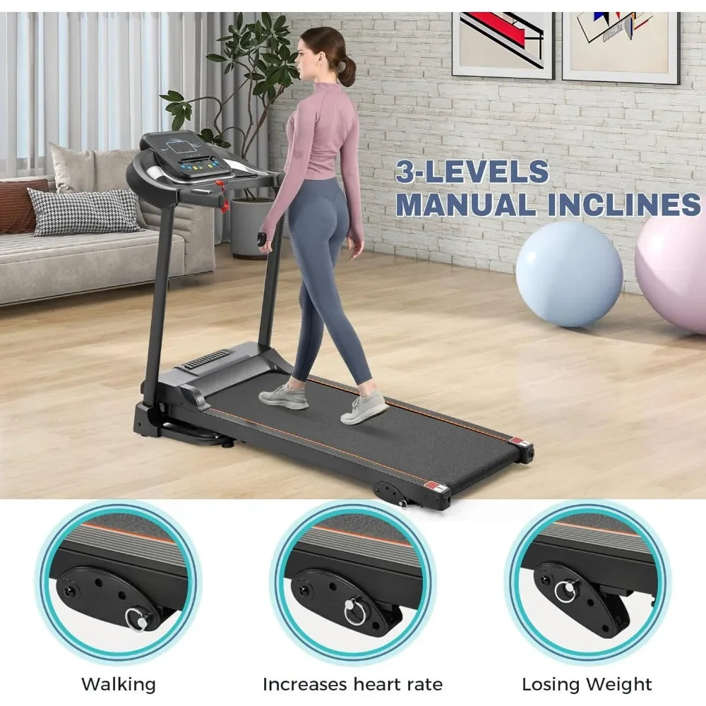 Folding Electric Treadmill with Incline 2.5HP Energy Saving 12 Preset Programs