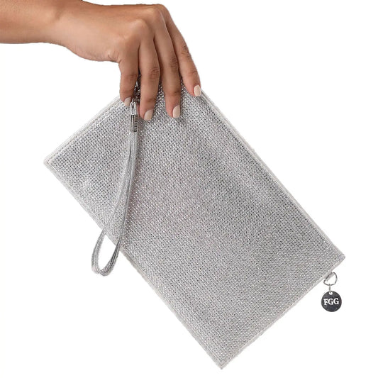 Crystal Envelope Style Clutch Purse