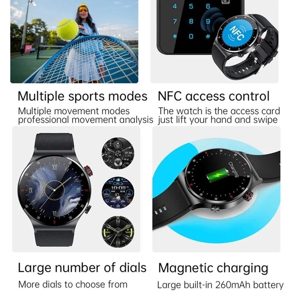 2024 NEW ECG+PPG Business Smart Watch with Bluetooth Call Health Sleep Monitoring Multiple Sports Mode Waterproof Smartwatch