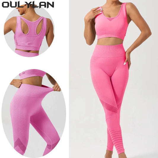 Yoga Fitness Bra & Leggings Women 2PCS