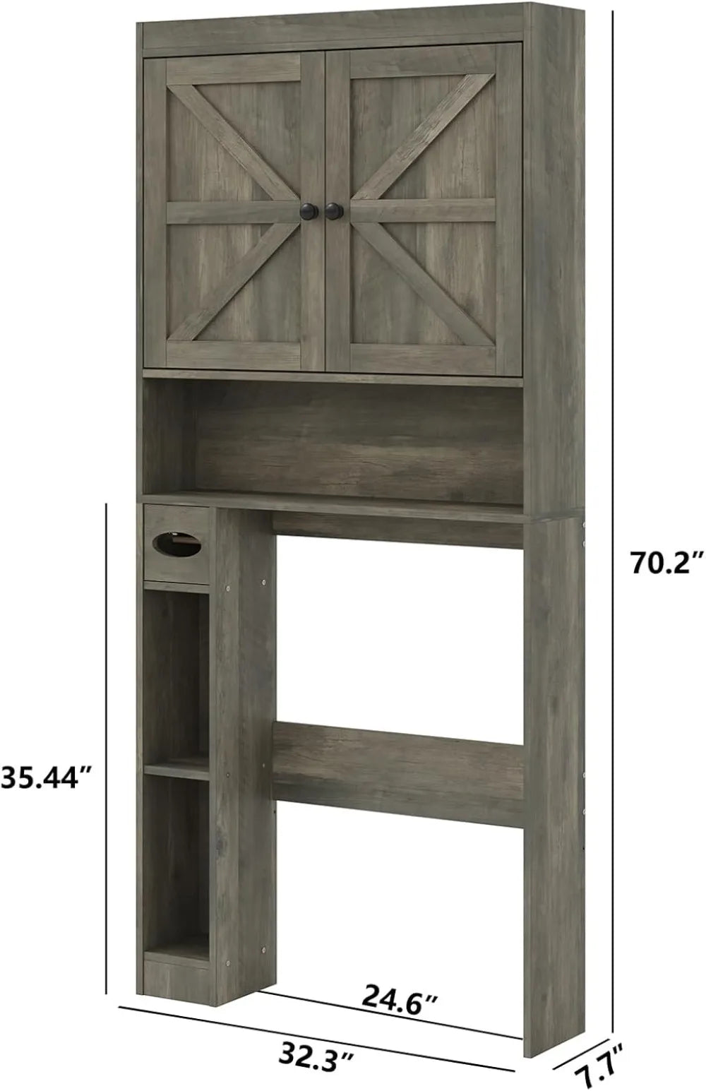 Over The Toilet Storage Cabinet with Barn Doors