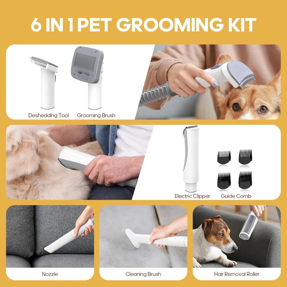 Dog Grooming Vacuum, 6 in 1 Grooming Tool