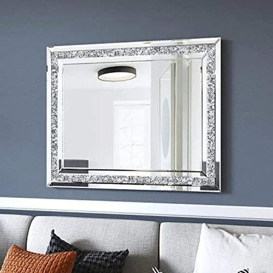 Crushed Diamond Beveled Wall Mirror