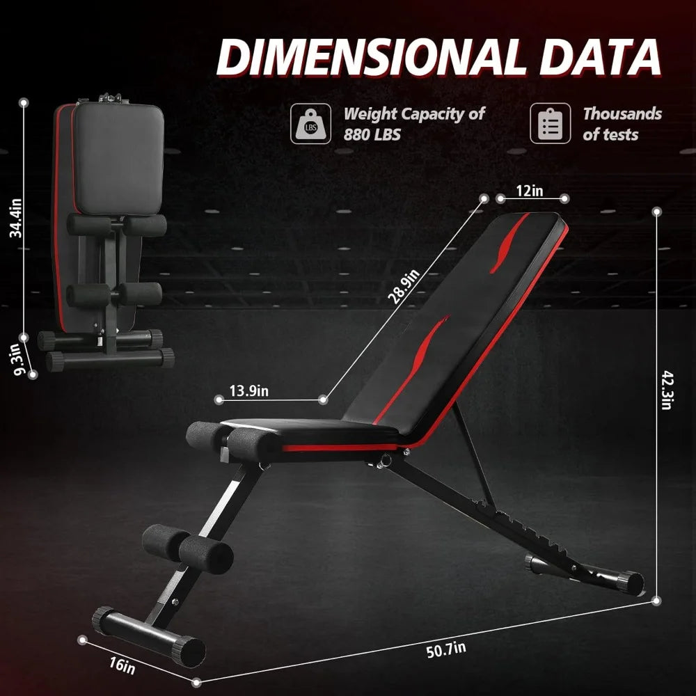 Weight Bench Press, Strength Training Adjustable